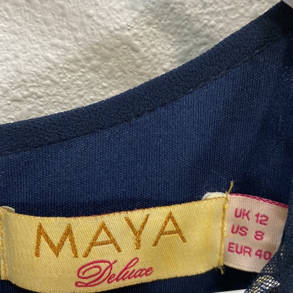 Maya Deluxe maternity dress sequins formal‎ navy blue - Picture 4 of 10